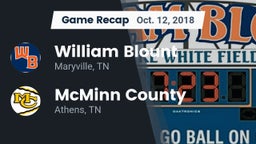Recap: William Blount  vs. McMinn County  2018