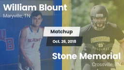 Matchup: William Blount vs. Stone Memorial  2018