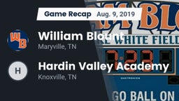 Recap: William Blount  vs. Hardin Valley Academy 2019