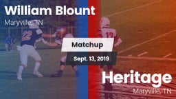 Matchup: William Blount vs. Heritage  2019