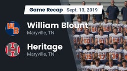 Recap: William Blount  vs. Heritage  2019