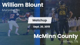 Matchup: William Blount vs. McMinn County  2019