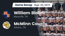Recap: William Blount  vs. McMinn County  2019
