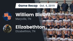 Recap: William Blount  vs. Elizabethton  2019