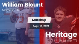 Matchup: William Blount vs. Heritage  2020