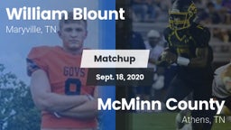 Matchup: William Blount vs. McMinn County  2020