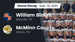 Recap: William Blount  vs. McMinn County  2020
