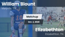 Matchup: William Blount vs. Elizabethton  2020