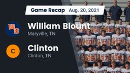 Recap: William Blount  vs. Clinton  2021