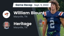 Recap: William Blount  vs. Heritage  2022