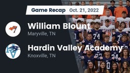 Recap: William Blount  vs. Hardin Valley Academy 2022