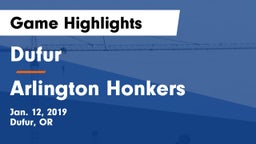 Dufur  vs Arlington Honkers Game Highlights - Jan. 12, 2019