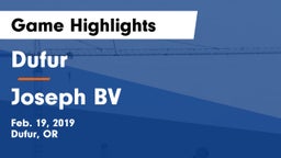 Dufur  vs Joseph BV Game Highlights - Feb. 19, 2019