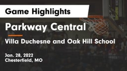 Parkway Central  vs Villa Duchesne and Oak Hill School Game Highlights - Jan. 28, 2022