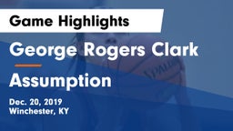 George Rogers Clark  vs Assumption  Game Highlights - Dec. 20, 2019