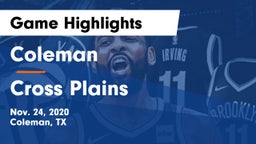 Coleman  vs Cross Plains  Game Highlights - Nov. 24, 2020