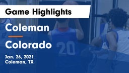 Coleman  vs Colorado  Game Highlights - Jan. 26, 2021