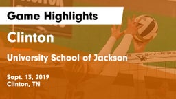 Clinton  vs University School of Jackson Game Highlights - Sept. 13, 2019
