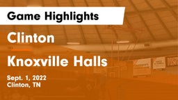 Clinton  vs Knoxville Halls  Game Highlights - Sept. 1, 2022