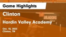 Clinton  vs Hardin Valley Academy Game Highlights - Oct. 10, 2023