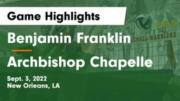 Benjamin Franklin  vs Archbishop Chapelle  Game Highlights - Sept. 3, 2022
