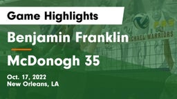 Benjamin Franklin  vs McDonogh 35 Game Highlights - Oct. 17, 2022