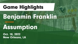Benjamin Franklin  vs Assumption  Game Highlights - Oct. 18, 2022