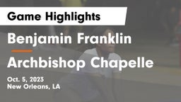 Benjamin Franklin  vs Archbishop Chapelle  Game Highlights - Oct. 5, 2023