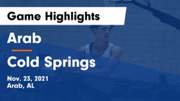 Arab  vs Cold Springs  Game Highlights - Nov. 23, 2021