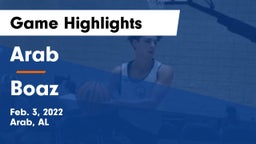 Arab  vs Boaz  Game Highlights - Feb. 3, 2022