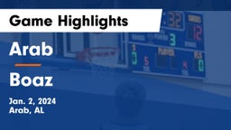 Arab  vs Boaz  Game Highlights - Jan. 2, 2024