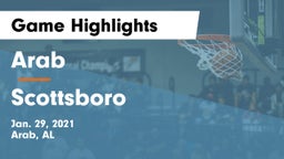 Arab  vs Scottsboro  Game Highlights - Jan. 29, 2021