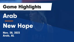 Arab  vs New Hope  Game Highlights - Nov. 28, 2023