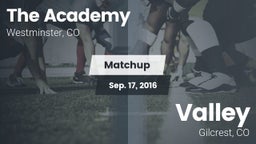 Matchup: The Academy vs. Valley  2016