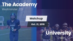 Matchup: The Academy vs. University  2016