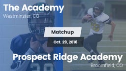 Matchup: The Academy vs. Prospect Ridge Academy 2016