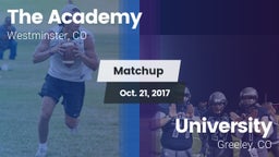 Matchup: The Academy vs. University  2017