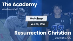 Matchup: The Academy vs. Resurrection Christian  2018