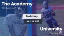 Matchup: The Academy vs. University  2018