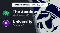 Recap: The Academy vs. University  2018