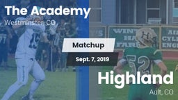 Matchup: The Academy vs. Highland  2019
