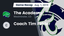 Recap: The Academy vs. Coach Tim Folder 2019
