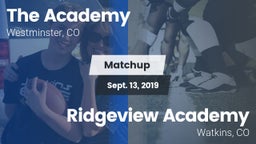 Matchup: The Academy vs. Ridgeview Academy  2019