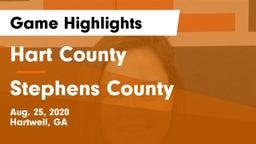 Hart County  vs Stephens County  Game Highlights - Aug. 25, 2020