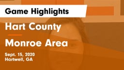 Hart County  vs Monroe Area  Game Highlights - Sept. 15, 2020