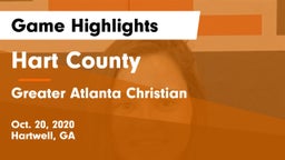 Hart County  vs Greater Atlanta Christian  Game Highlights - Oct. 20, 2020