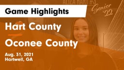 Hart County  vs Oconee County  Game Highlights - Aug. 31, 2021