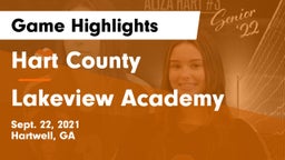 Hart County  vs Lakeview Academy  Game Highlights - Sept. 22, 2021