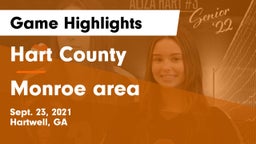 Hart County  vs Monroe area Game Highlights - Sept. 23, 2021