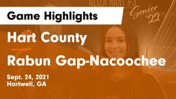 Hart County  vs Rabun Gap-Nacoochee  Game Highlights - Sept. 24, 2021